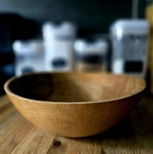 Large Handmade Natural Wood Bowl